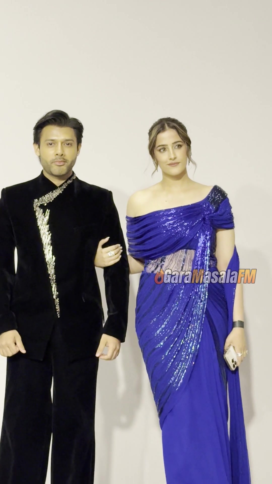 Nupur Sanon and Stebin Ben photographed by the paparazzi at the unveiling of Gaurav Gupta Couture Collection in Mumbai