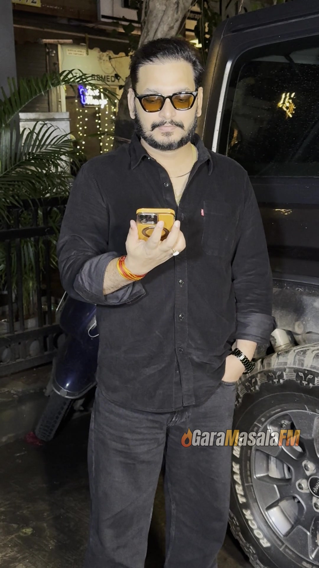 Paritosh Tripathi photographed by the paparazzi at the success celebration of Raktanchal Season 3